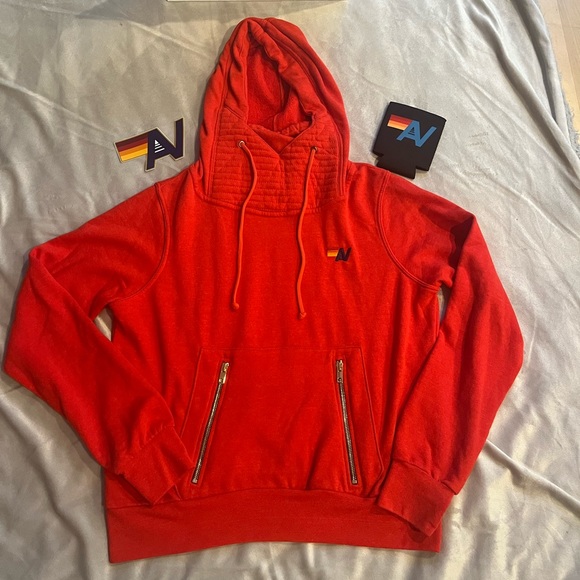 Aviator Nation Tops - - NWT AVIATOR NATION NINJA PULLOVER HOODIE - RED. SWEATSHIRT Size Sm…